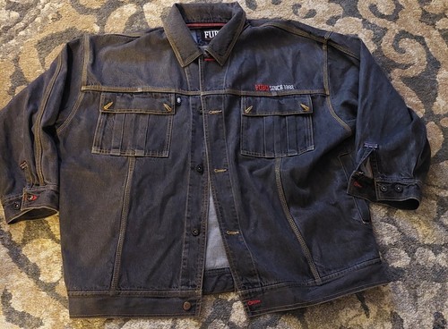 ジャケット・アウター 90's Fubu denim jacket 2nd type Vintage Fubu Denim Jacket 2XL 90s Streetwear Hip Hop Skater