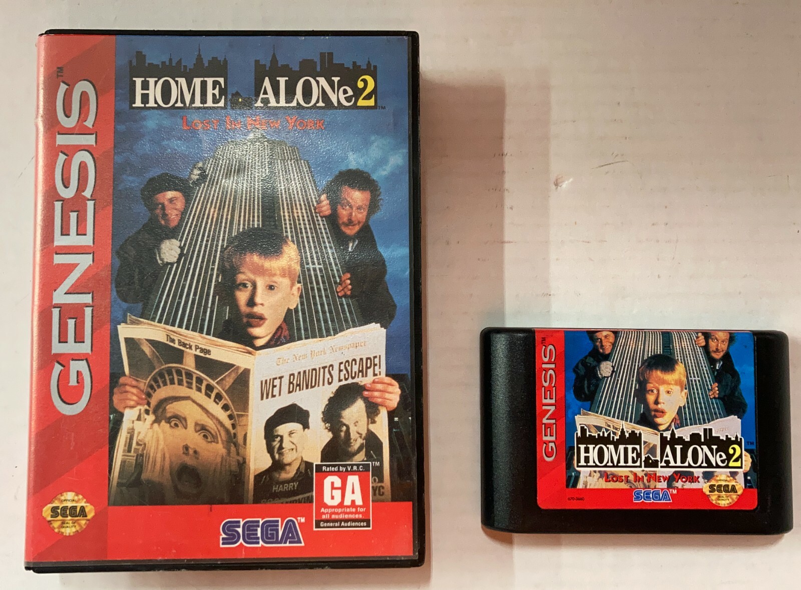 USA製  ALONe2 LOST IN NEW YORK ヴィンテージ Home Alone 2: Lost in New York (Sega Genesis, 1993) Box