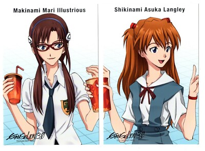 ヱヴァンゲリヲン post card collection 2 pcs postcard promo Neon Genesis Evangelion EVA anime Asuka