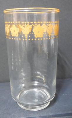 CORNING CORELLE BUTTERFLY GOLD 5 '' Glassware Tumbler (JM6)