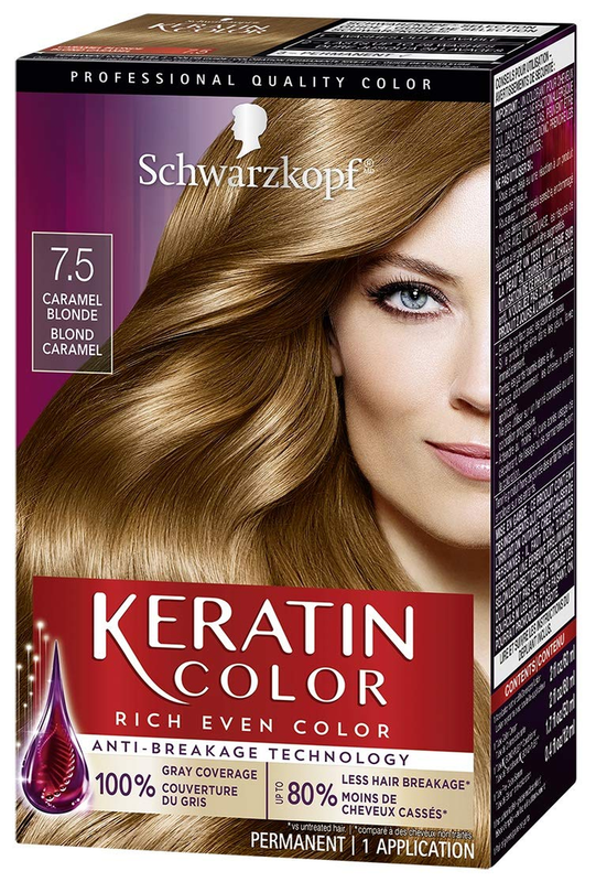 Permanent Hair Color Cream, 7.5 Caramel Blonde