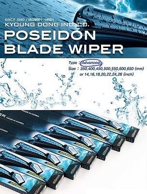 POSEIDON Blade Windshield Wiper 22" 18" PAIR 1Set For 2005 2014 SsangYong Kyron