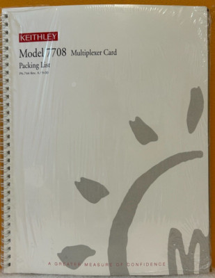 Keithley PA-744 2000 Model 7708 Multiplexer Card Packing List Manual.