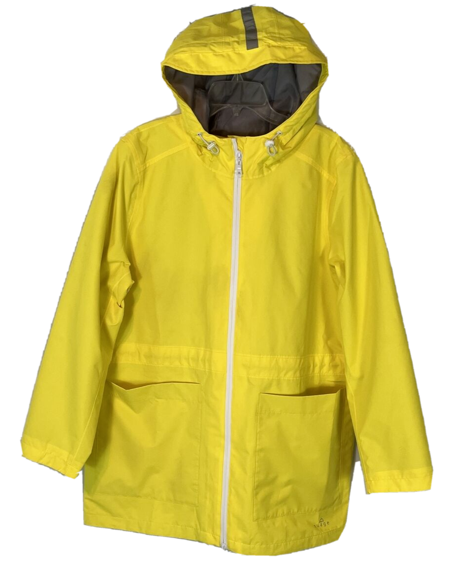 Nuage Waterproof Jacket Sz XL Yellow Patch Pockets Zip