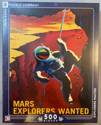 JIGSAW PUZZLE ''Mars Explorers Wanted'' NY New York Puzzle Company - 500 Pieces -
