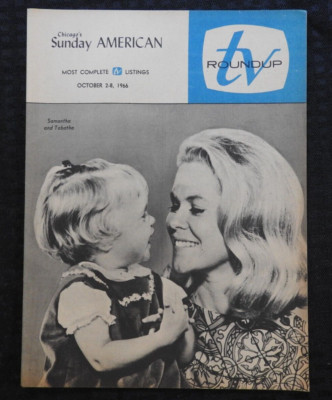 TV Roundup Regional Guide 1966 Samantha & Tabatha BEWITCHED Elizabeth Montgomery
