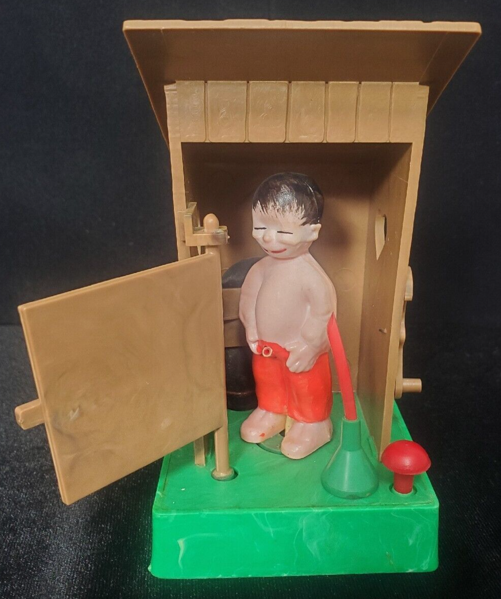 vintage peeing Original PETER Peeing boy spins in Outhouse Novelty Toy Vintage Made in  AustriaのeBay公認海外通販｜セカイモン