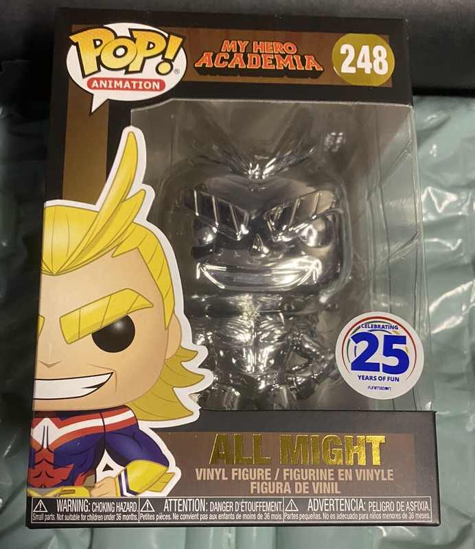 chrome all might funko pop funimation