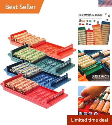 Compact Coin Storage Solution with Included Wrappers | ABA Standards Compliant
