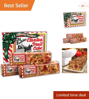 Traditional Recipe Fruitcake - 3-1 Lb. Size - Great for Parties or Gifts