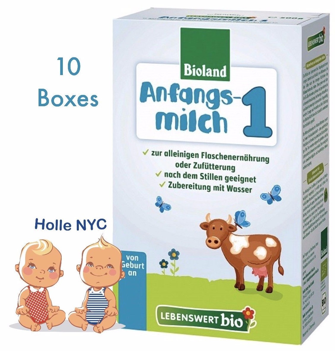 Holle Lebenswert Stage 1 Organic Formula, 09/2019 Free Shipping 10 Boxes
