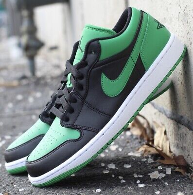 Nike Air Jordan 1 Low Lucky Green Black 553558-065 Mens New