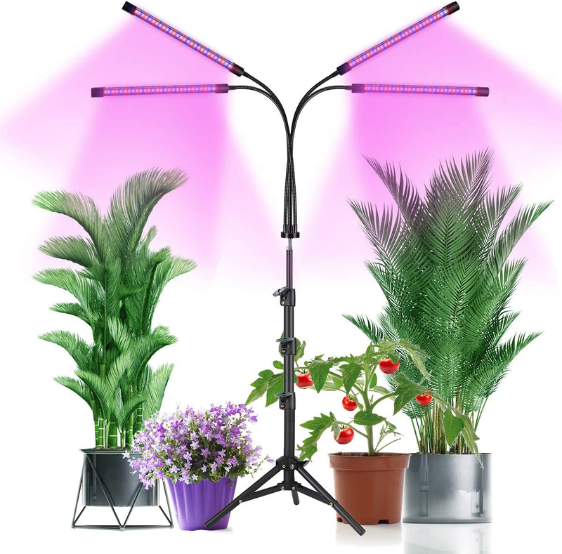 With Stand, Four-head Plant Light For Indoor Plants,80led Red