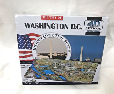 Washington D.C. 4D Cityscape History Over Time Puzzle 1100+ Pieces New Sealed