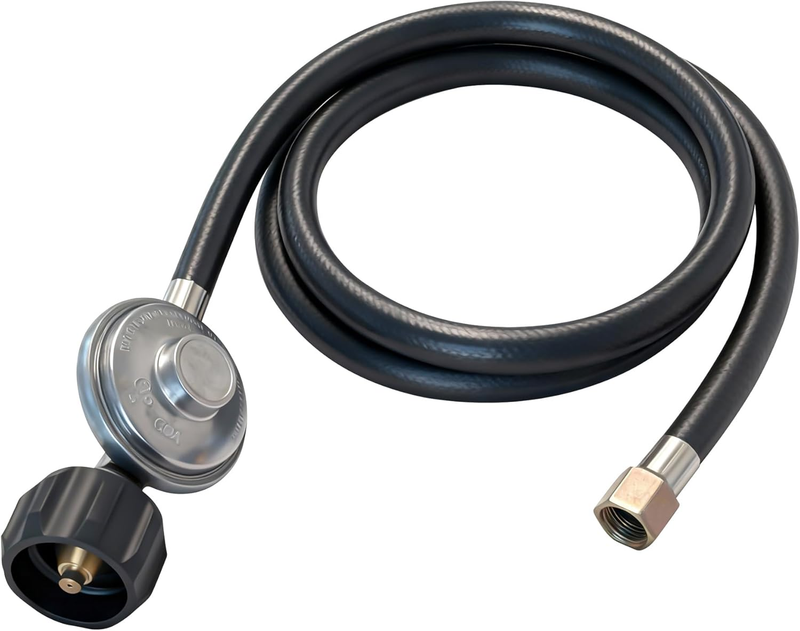 Propane Regulator with 5 Ft Hose for LP Gas Grills Heaters Fire Pit Tables