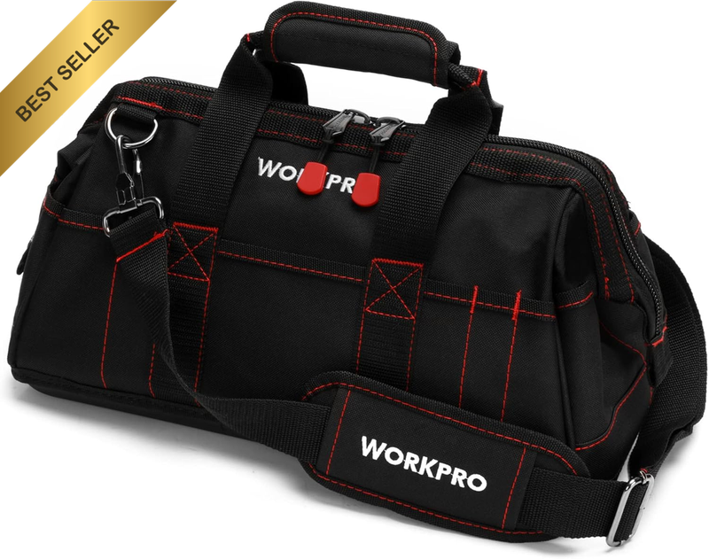 16 Inch Close Top Wide Mouth Tool Bag with Waterproof Rubber Base W081022A