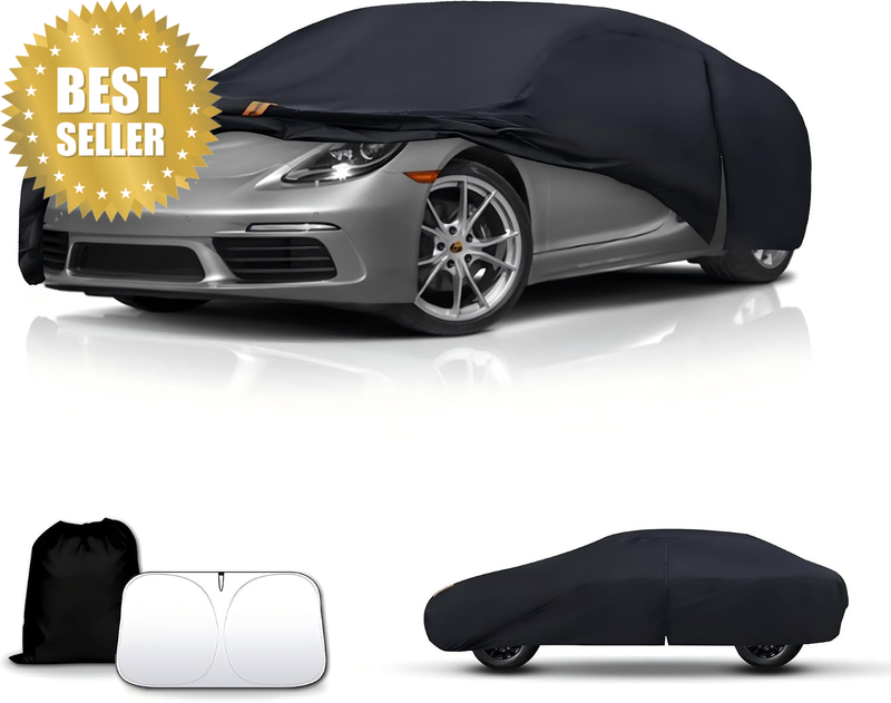 Waterproof Car Cover All-Weather, Heavy-Duty Outdoor Full Exterior Automobiles S