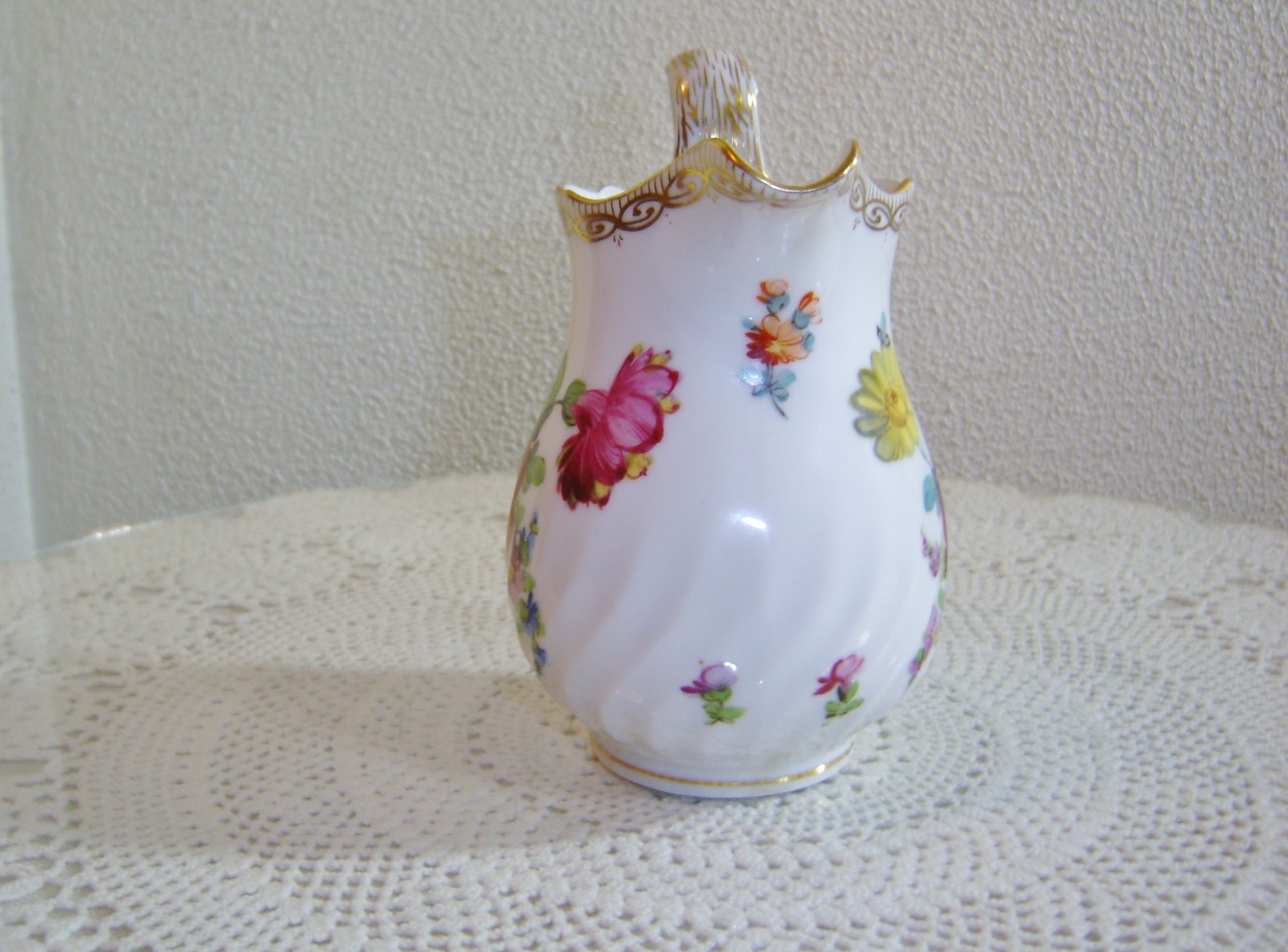 Vintage Dresden 5 inch Cream Pitcher