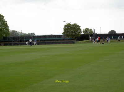 Photo 6x4 Turning the arm over Sherborne Some early batting practice on S c2014