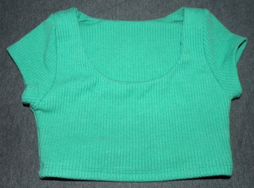 TIGER FRIDAY Girls DANCE Short Sleeve Crop TOP Child XSMALL Spring GREEN