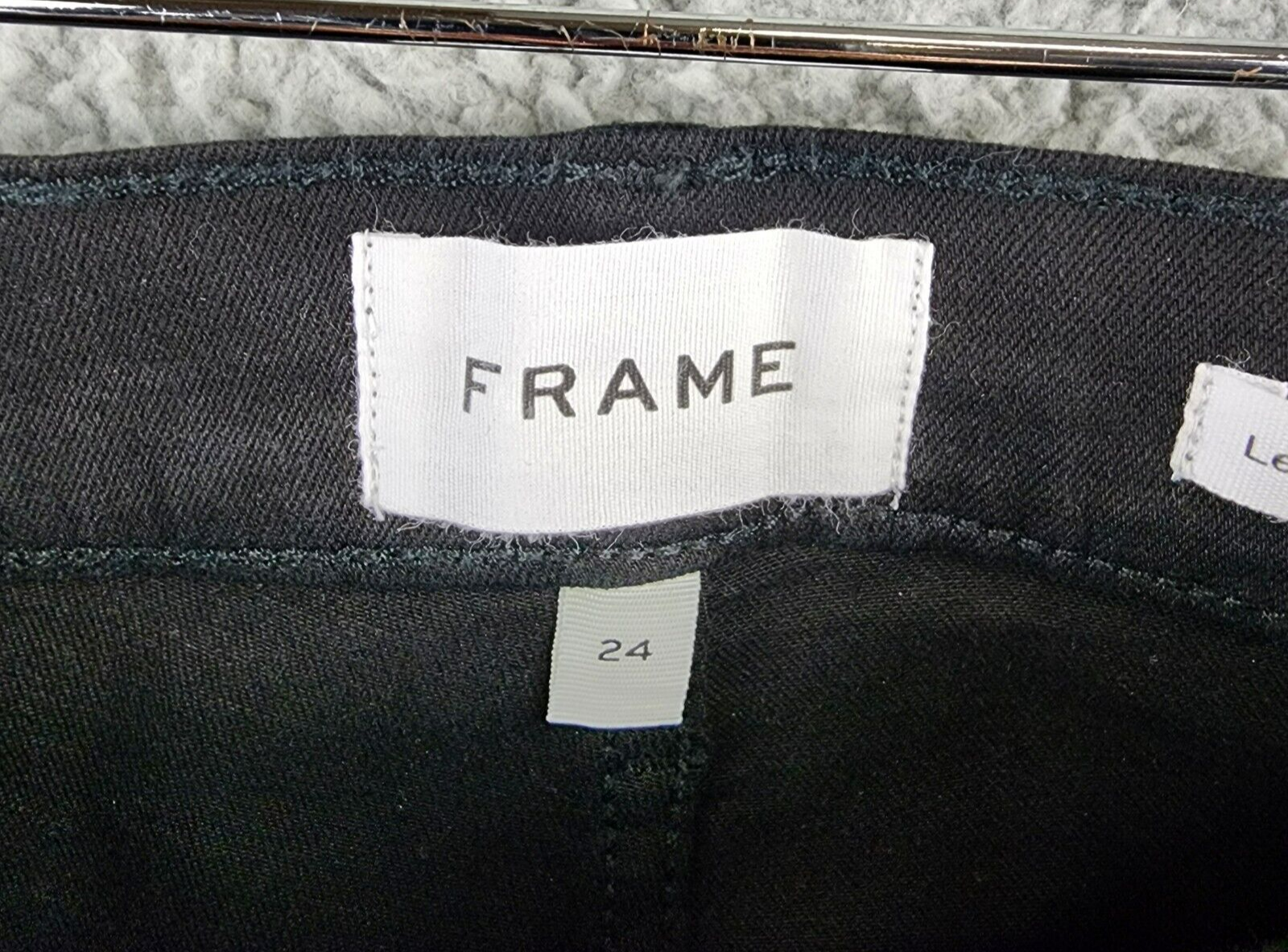 FRAME Le Flare De Françoise High Rise Stretch Flare Jeans Women's 24 Black - Picture 10 of 15