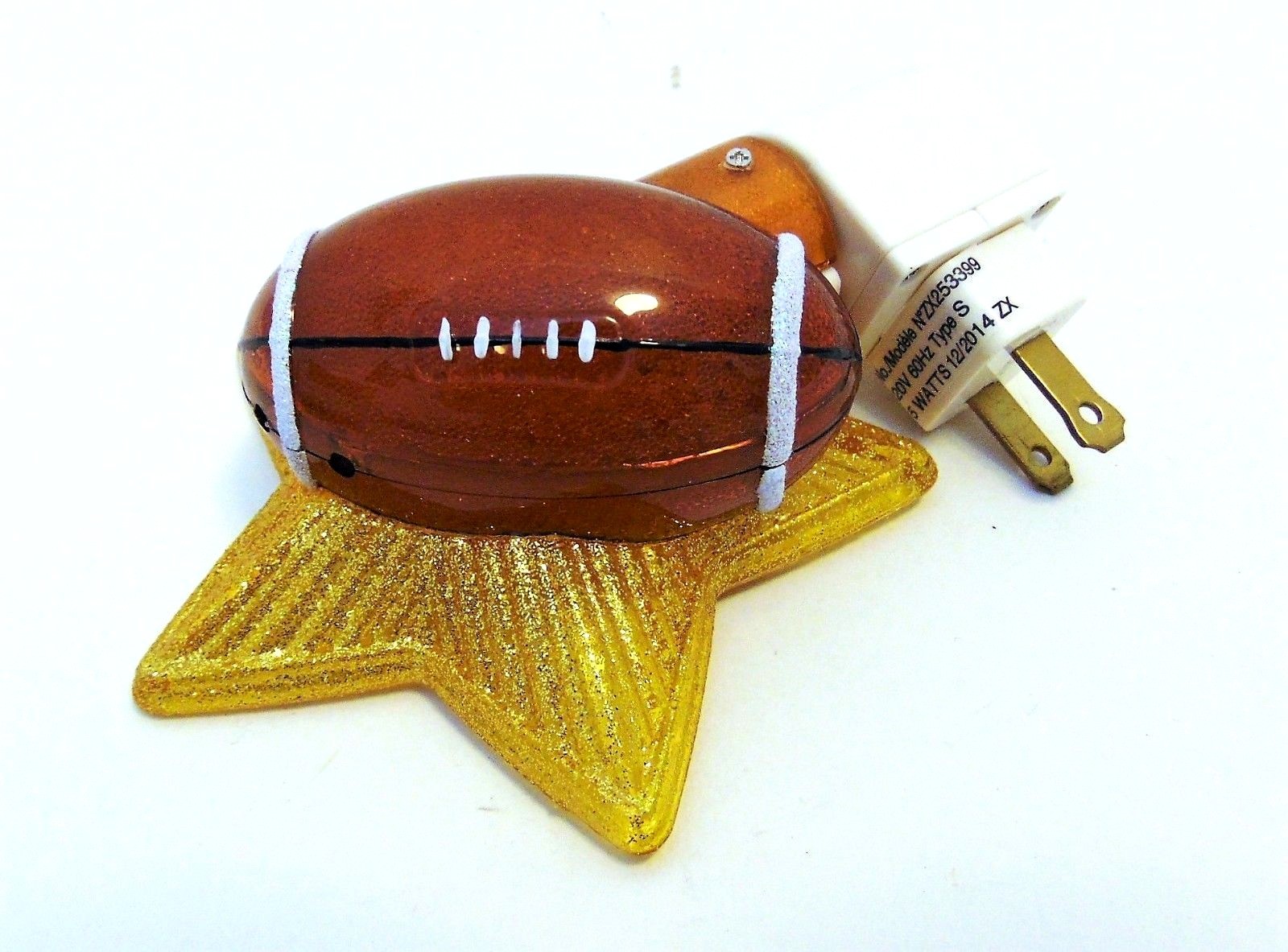 Midwest Seasons Lights in the Night Lantern Night Light Star and Football Ball