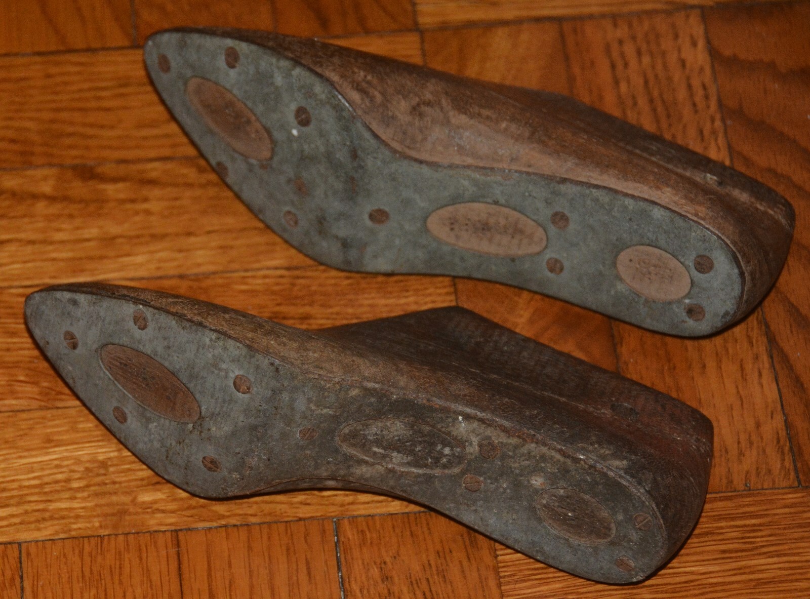 Antique Wood Shoe Cobbler Small Size  Pair - Lady Woman