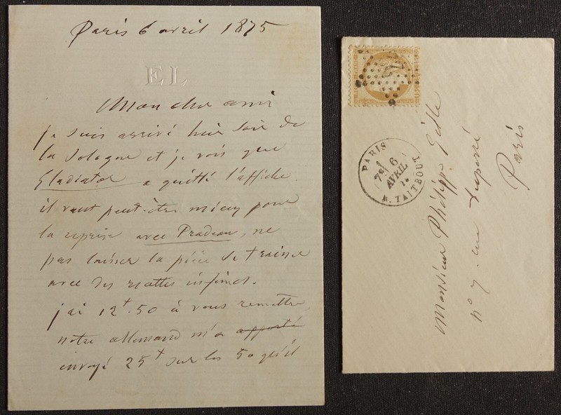 Dramaturge EugÃ¨Ne Labiche Autographe