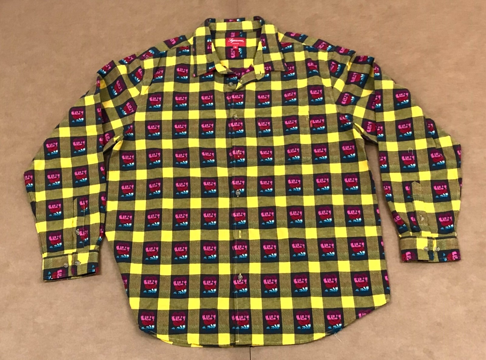 19ss Supreme Rose Buffalo Plaid Shirt