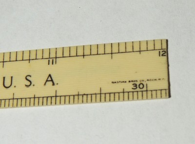 R.D WOOD Plumbing Tools Philadelphia PA Antique c1910 Celluloid Folding RULER