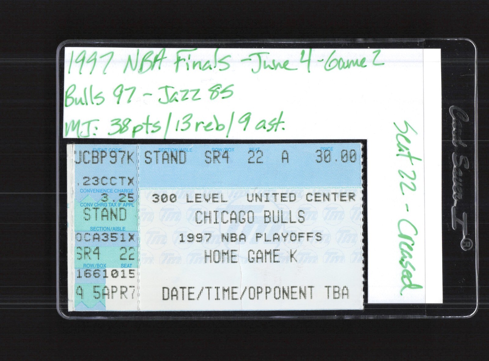 ＠NBA シカゴブルズ スケジュールカード (87/88) 1988-89-fleer-number-17-