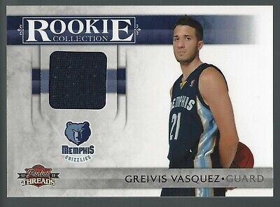 Greivis Vasquez 2010-11 Panini Threads Rookie Collect Materials 211/399 Card# 26. rookie card picture