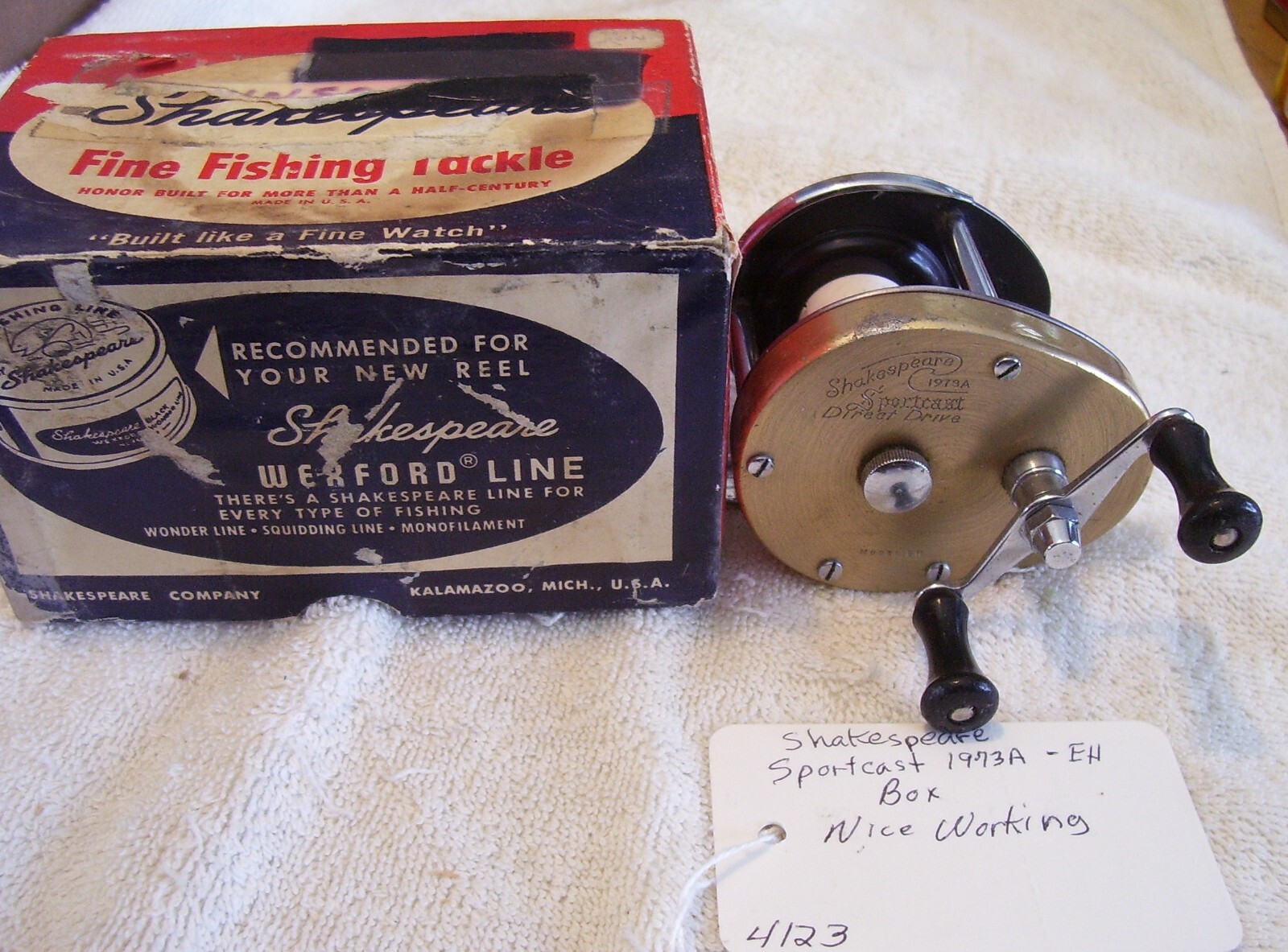 4123 SHAKESPEARE SPORTCAST 1973A REEL SEE TAG BOX | eBay