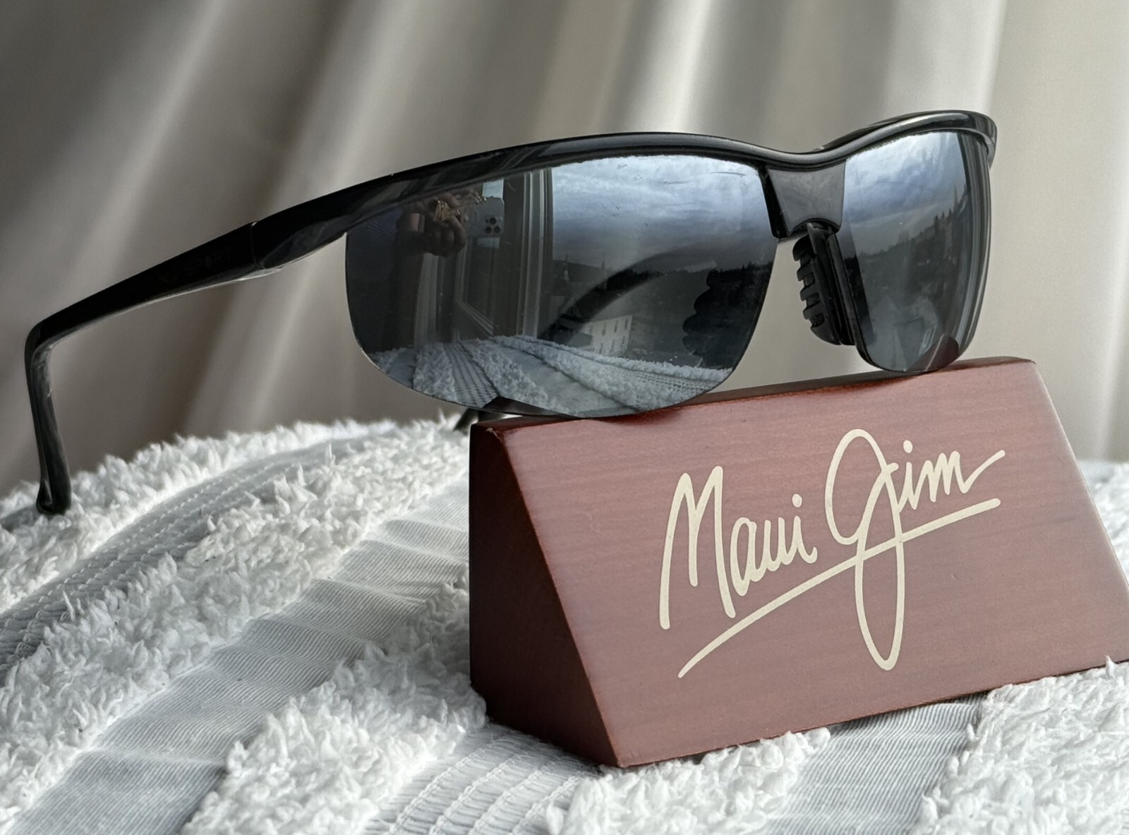 ● MAUI JIM ● サングラス Black / Polarized Grey / 51mm Maui Jim Sunset MJ 402 02 Black Frame + Grey Polarized