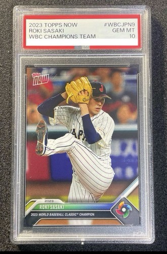 2023 TOPPS NOW #WBCJPN9 ROKI SASAKI * PSA 10 * WBC CHAMPIONS