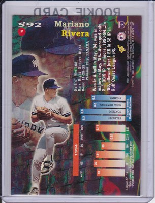MARIANO RIVERA ROOKIE CARD Topps Stadium Club RARE WORLD SERIES GOLD STAMP $$ RC