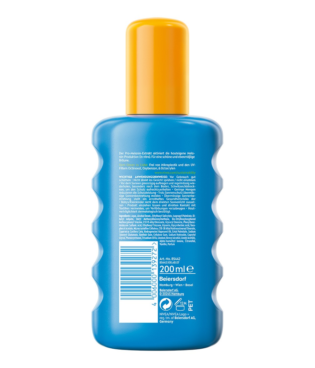 2 x NIVEA SUN Schutz & Bräune Pumpspray LSF 20 200 ml - Bild 3 von 6