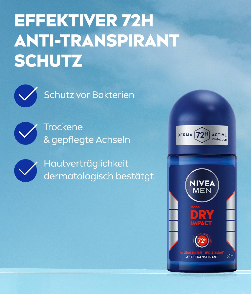 NIVEA MEN Deodorant Dry Impact Deo Roll-On, 6 x 50ml - Bild 5 von 9