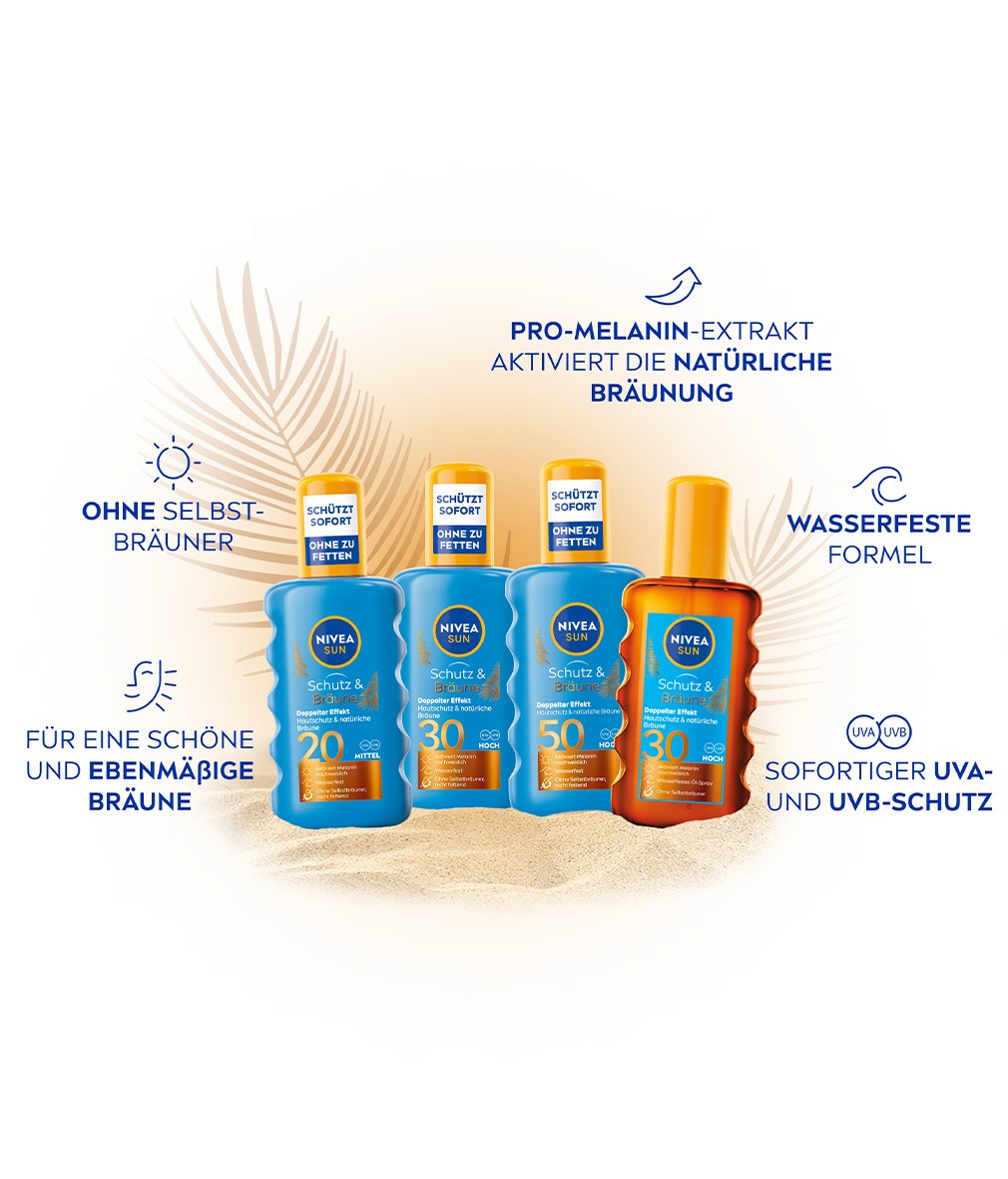 NIVEA SUN Schutz & Bräune Spray LSF 20 200ml - Bild 3 von 5