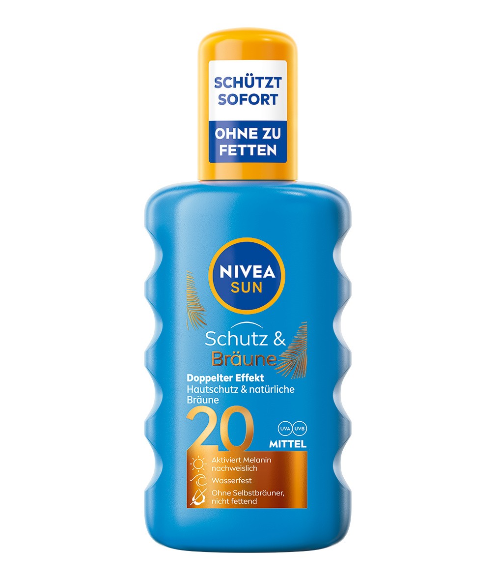 NIVEA SUN Schutz & Bräune Spray LSF 20 200ml - Bild 1 von 5