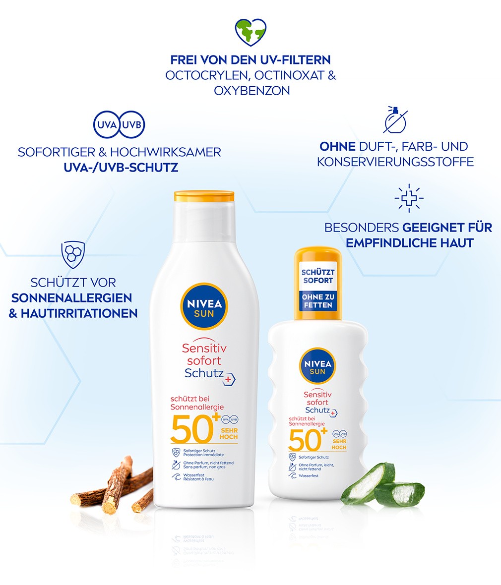 NIVEA SUN Sensitiv sofort Schutz 50+ sehr hoch Sonnenallergie Schutz - Bild 3 von 5