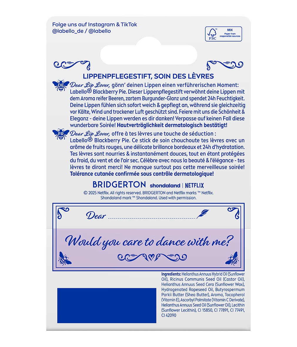 LABELLO LIMITED BRIDGERTON EDITION Lippenpflegeset (4-teilig) - Bild 11 von 14