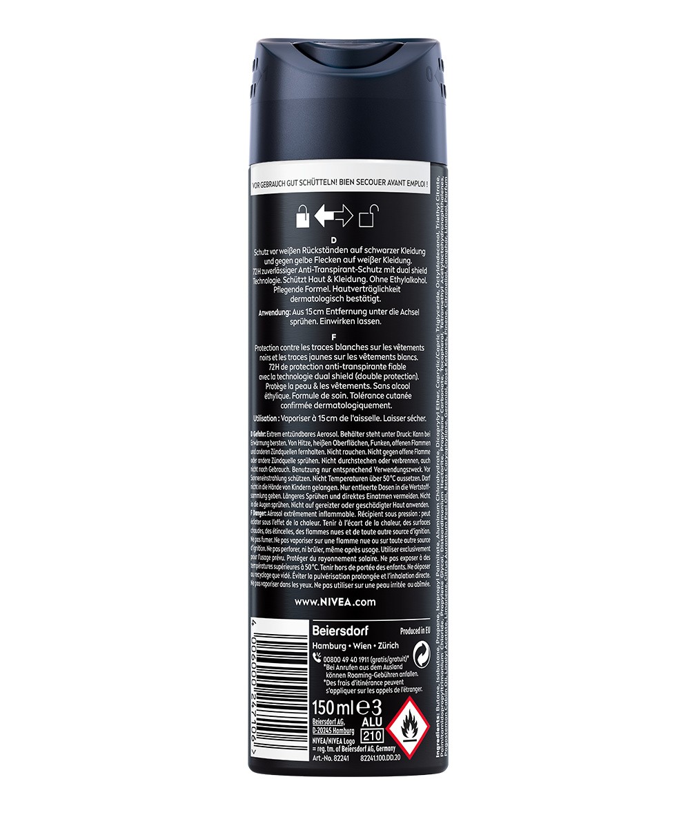 NIVEA Deodorant Men Black & White Invisible Original 6 x 150ml - Bild 3 von 8