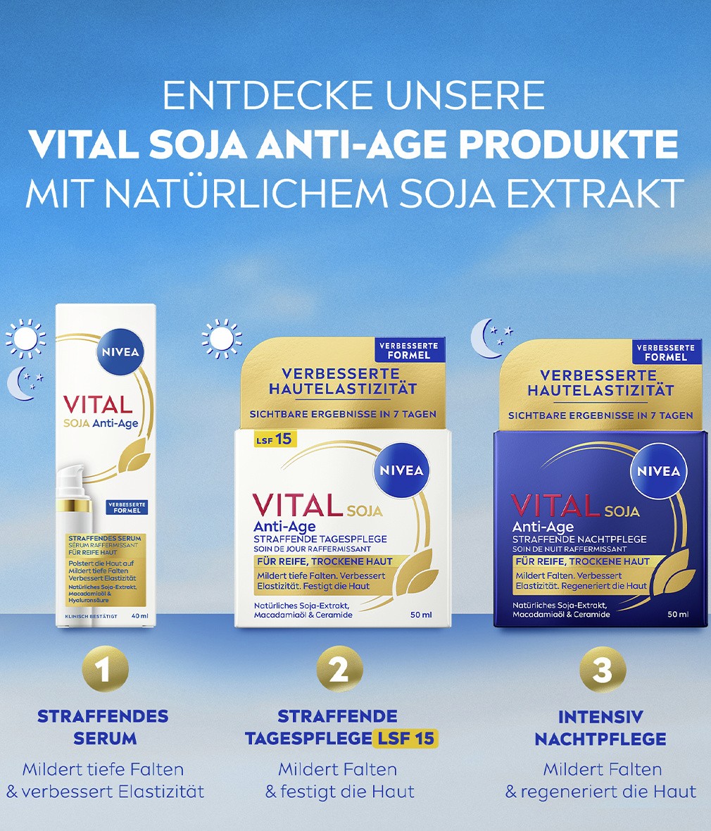 NIVEA VITAL Soja Anti-Age Straffende Tagespflege LSF 15 50ml - Bild 5 von 9