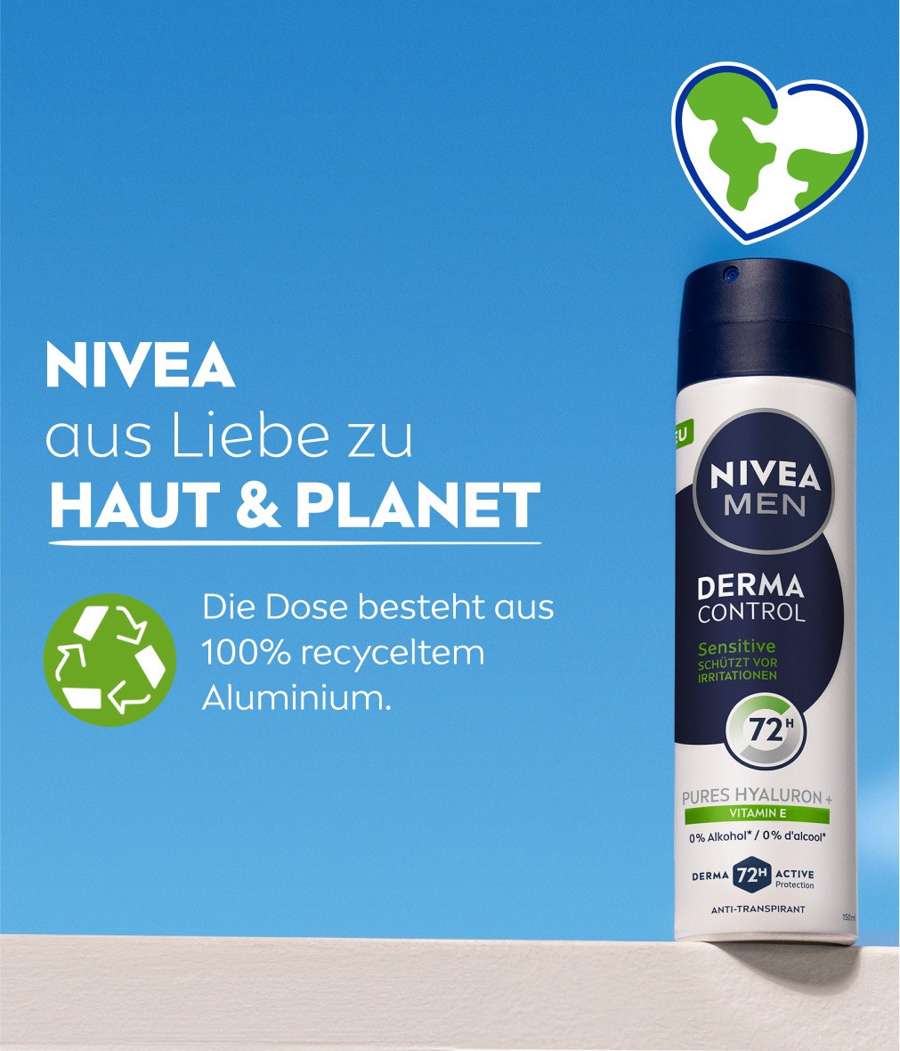 NIVEA Deodorant Men Derma Control Sensitiv Deospray 6 x 150ml - Bild 6 von 11