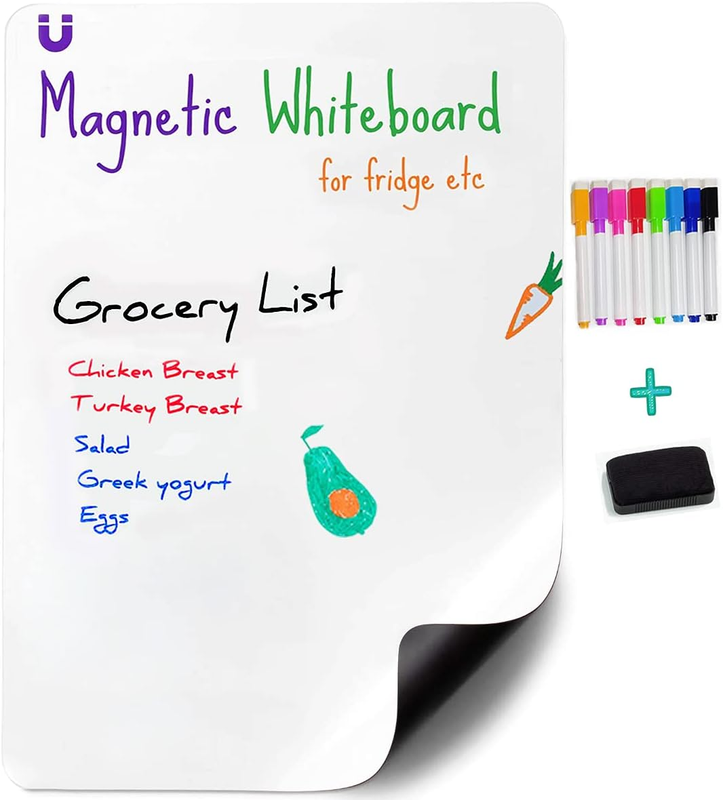 Magnetic Dry Erase White Board Sheet for Fridge- 20×13 Inch - Dry Erase Calendar