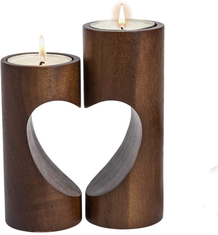 S For Table Centerpiece, Decorative Wood Tealight Candle