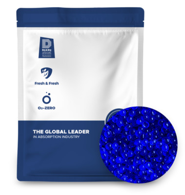 5.5 LBS ''Dry & Dry'' High Quality Blue Indicating Silica Gel Desiccant Beads 