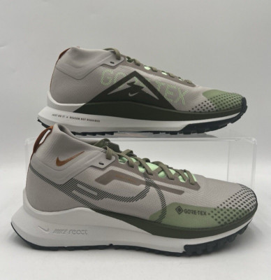 Men's Size 9 Nike React Pegasus Trail 4 GTX Iron Ore Medium Olive DJ7926 009