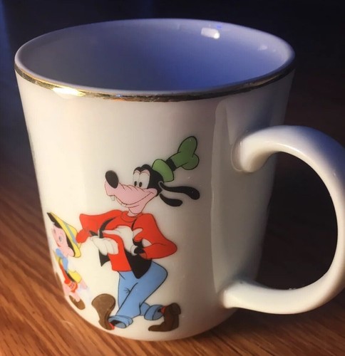 VTG Mickey Mouse & The Gang Coffee Mug Made In Japan 1970s Disney EUC